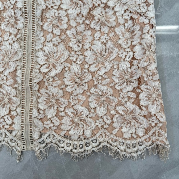 Women’s Adelyn Rae Floral Lace Short Sleeve Top Lined Size XS - Picture 6 of 16